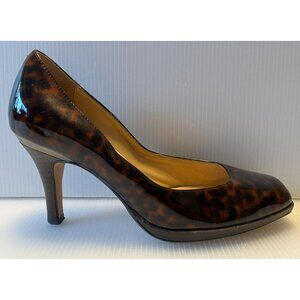 Cole Haan Brown Tortoise Shell Patent Leather Pumps Heels, Size 6 (US)